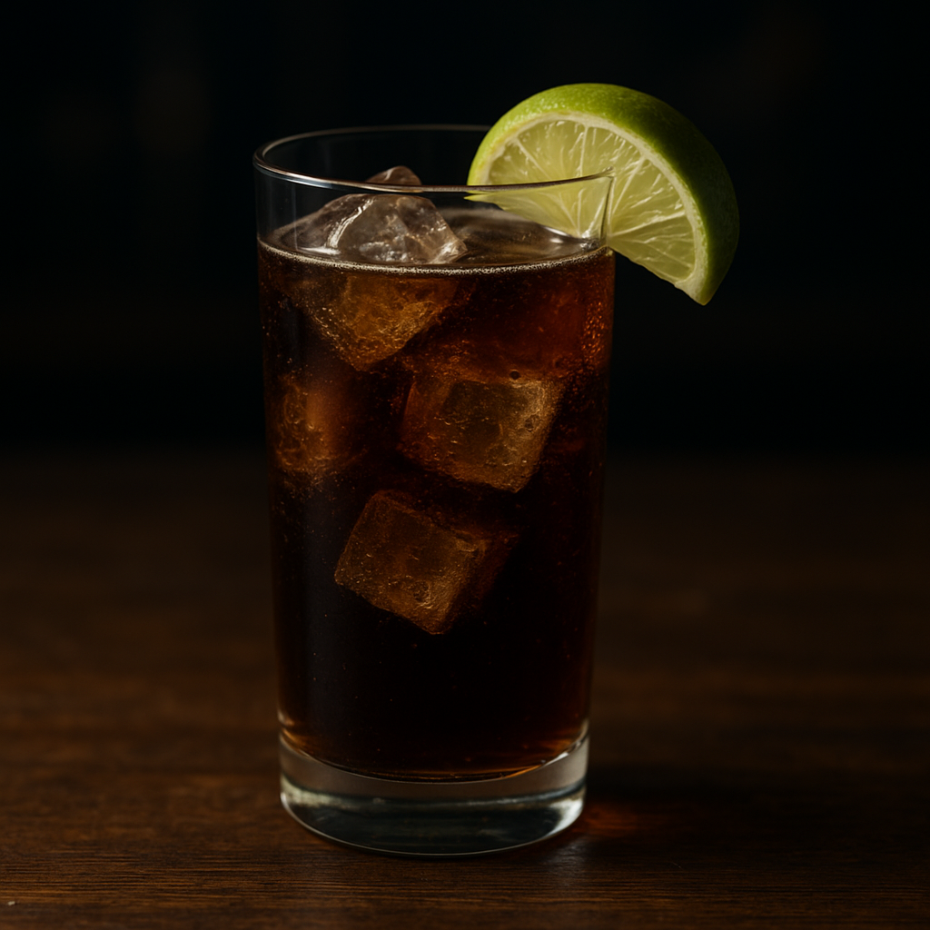 Cuba libre cocktail