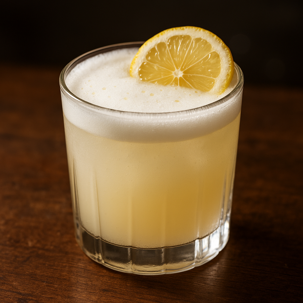 Gin fizz cocktail