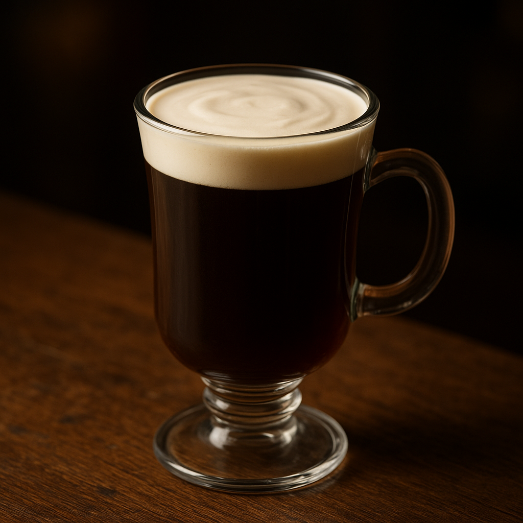 Irish coffee cocktail
