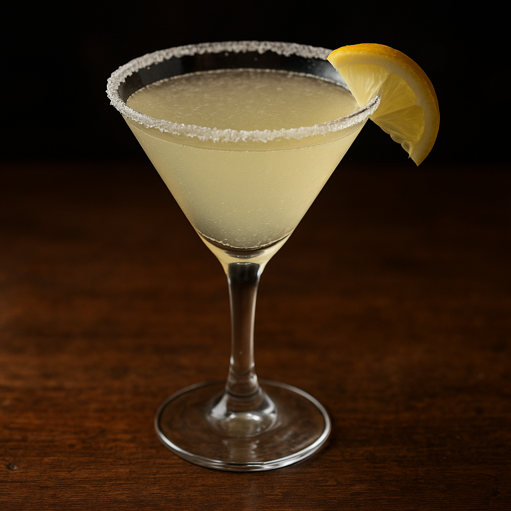 Lemon drop martini cocktail