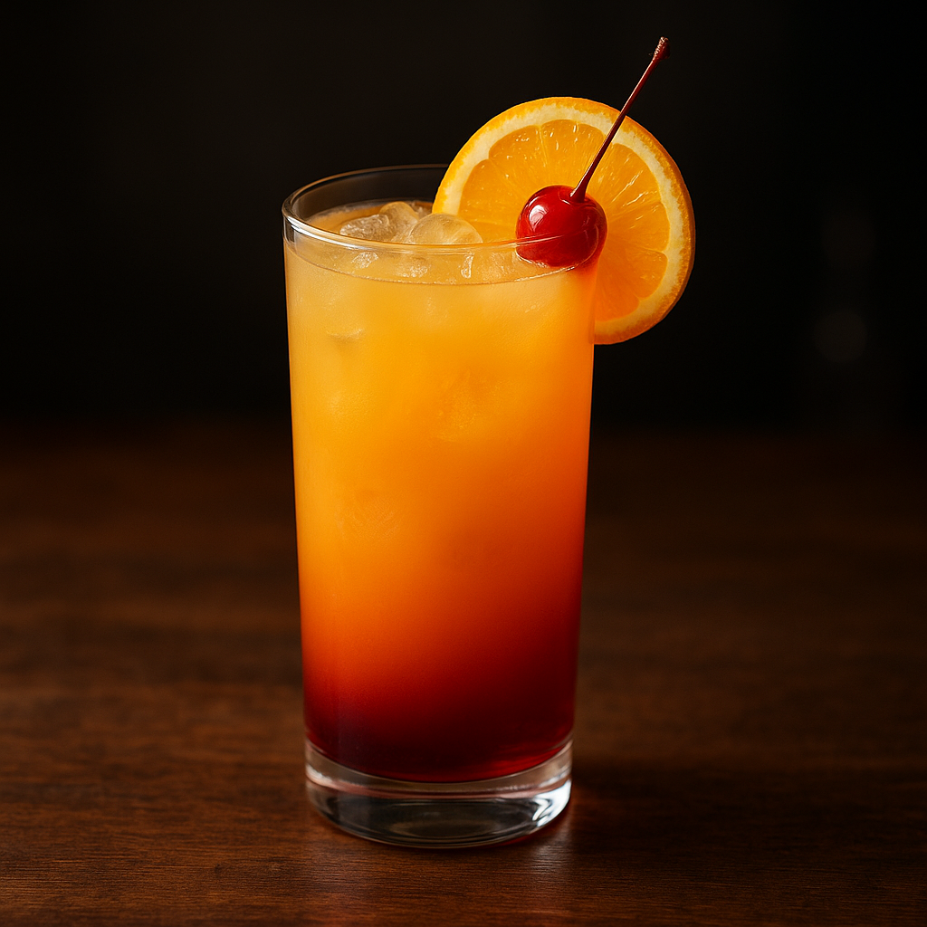 Tequila sunrise cocktail